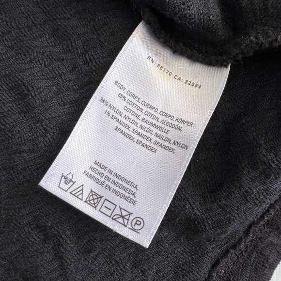 Ett:twa Anthropologie Wesley Black Square Neck Textured Jacquard Knit Peplum Top - Picture 4 of 5